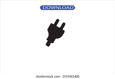 icono de enchufe o logotipo aislado símbolo de signo ilustración vector ilustración - iconos vectoriales de estilo negro de alta calidad.