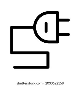 Plug-Icon oder Logo einzeln auf Zeichen, Vektorgrafik - hochwertige Vektorsymbole in schwarzem Stil
