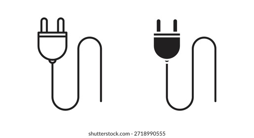 Icono del enchufe para el App móvil, diseños editables
