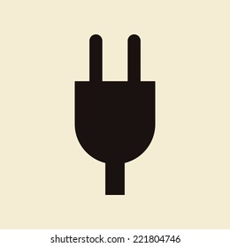 Plug icon on light background