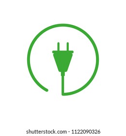 Plug in icon on white background. Eps 10.