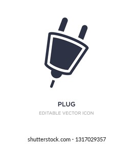 plug icon on white background. Simple element illustration from Signs concept. plug icon symbol design.