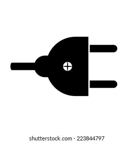 Plug icon on white background. Vector illustration.