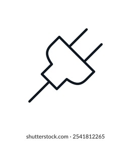 Vector de contorno de icono de enchufe para Web ui