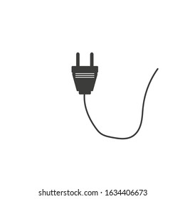 Plug icon. Power icon. Electrical icon. Silhouette flat design illustration