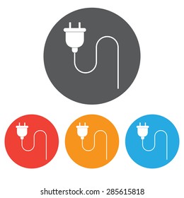 Plug icon set 
