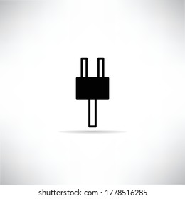 plug icon with shadow on white background