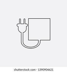 plug icon sign signifier vector