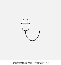 Vector de signo de icono de enchufe,Símbolo, ilustración de logotipo para web y móvil