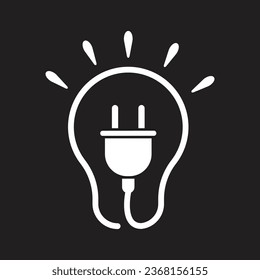 plug icon simple design art eps 10