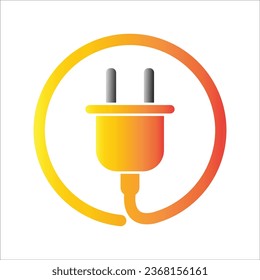 plug icon simple design art eps 10