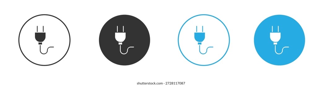 Plug-Symbol. einfache Illustration Grafik doodle schwarz Design