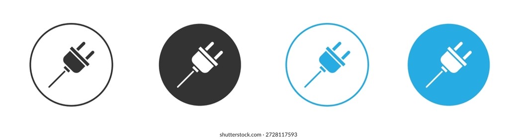 Plug-Symbol. einfache Illustration Grafik doodle schwarz Design