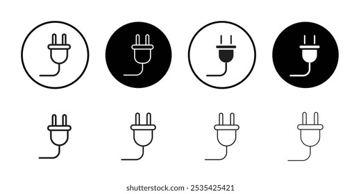 Plug icon Simple thin outline