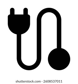 Plug Icon in Solid Style