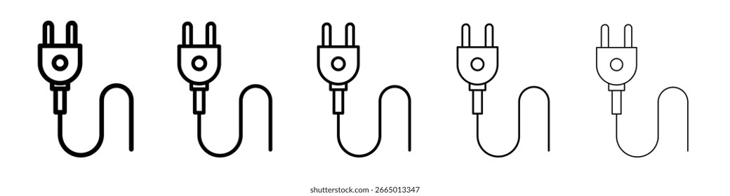 Plug icon Symbol concept for web design.simple line vector icon. logo illustration.
