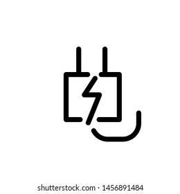 plug icon, symbol design template 