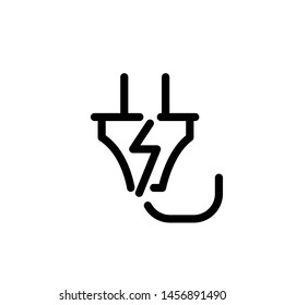 plug icon, symbol design template 