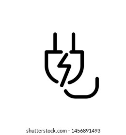 plug icon, symbol design template 
