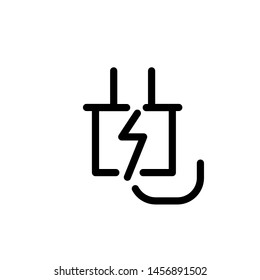 plug icon, symbol design template 