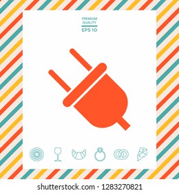 Plug icon symbol. Graphic elements for your design