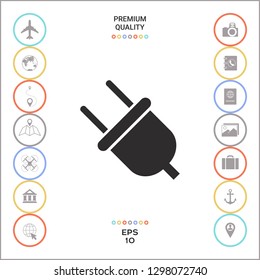 Plug icon symbol. Graphic elements for your design