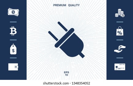 Plug icon symbol. Graphic elements for your design