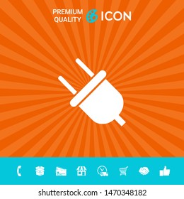 Plug icon symbol. Graphic elements for your design