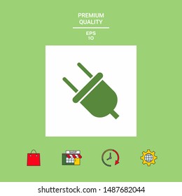 Plug icon symbol. Graphic elements for your design