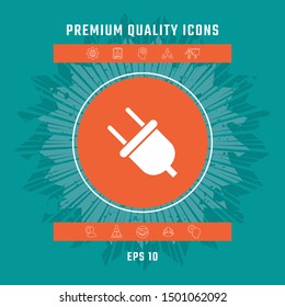 Plug icon symbol. Graphic elements for your design