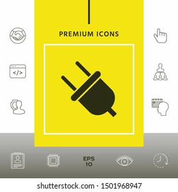Plug icon symbol. Graphic elements for your design