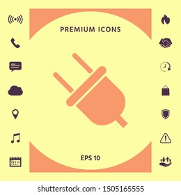 Plug icon symbol. Graphic elements for your design