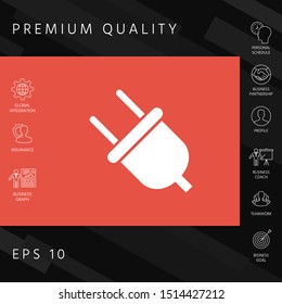 Plug icon symbol. Graphic elements for your design