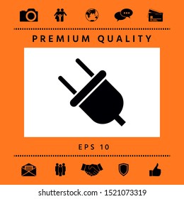 Plug icon symbol. Graphic elements for your design