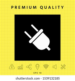 Plug icon symbol. Graphic elements for your design