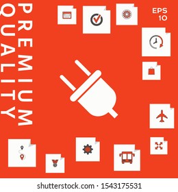 Plug icon symbol. Graphic elements for your design
