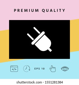 Plug icon symbol. Graphic elements for your design