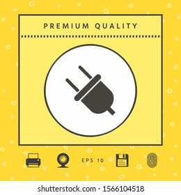 Plug icon symbol. Graphic elements for your design