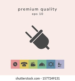 Plug icon symbol. Graphic elements for your design