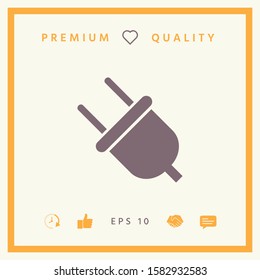Plug icon symbol. Graphic elements for your design