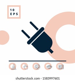 Plug icon symbol. Graphic elements for your design