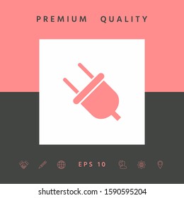 Plug icon symbol. Graphic elements for your design