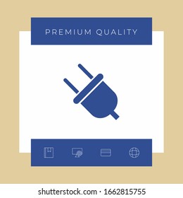 Plug icon symbol. Graphic elements for your design