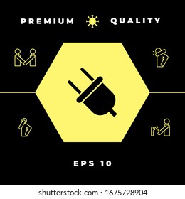 Plug icon symbol. Graphic elements for your design
