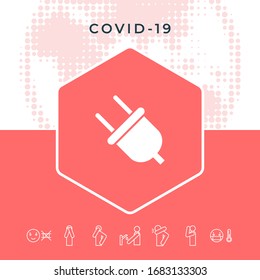 Plug icon symbol. Graphic elements for your design