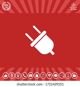 Símbolo de icono Plug. Elementos gráficos para el diseño