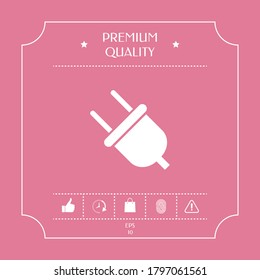 Plug icon symbol. Graphic elements for your design