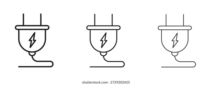 Plug-Symbol für Info-Grafiken, Design-Elemente und Websites