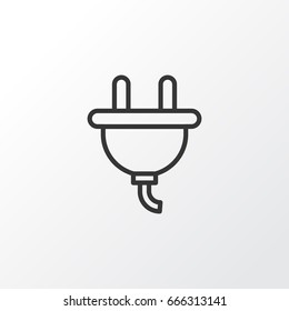 Plug Icon Symbol. Premium Quality Isolated Socket Element In Trendy Style.