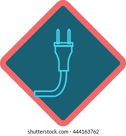 Plug icon to symbolize electricity or battery charging.